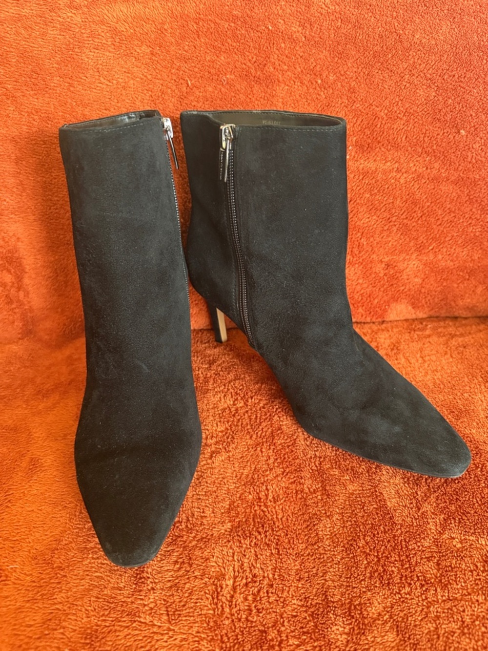 Vince Camuto Allost Black Suede Pointed Toe Ankle Booties 7.5
